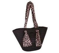 Camomilla Cabas de Plage Femme, Fibres Naturelles, Collection Leo, Taille M, Couleur Noir