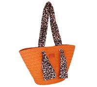 Camomilla Cabas de Plage Femme, Fibres Naturelles, Collection Leo, Taille M, Couleur Orange