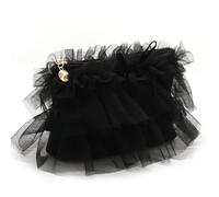 Camomilla Etui à Maquillage Femme, Satin, Collection Sugar Bow, Taille M, Couleur Noir