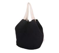 Camomilla Sac de Plage Femme, Tissu, Collection Spugna, Taille M, Couleur Noir