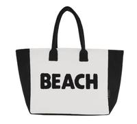 Camomilla Sac de Plage Femme, Tissu, Collection Spugna, Taille M, Couleur Noir