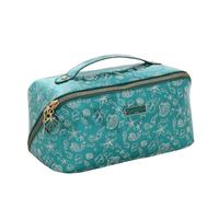 Camomilla Trousse de Maquillage Femme, Similicuir, Collection Shell Shine, Taille M, Couleur Turquoise