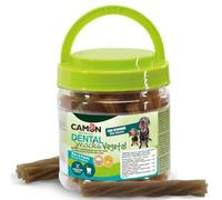 CAMON Dental Snacks Vegetal - Twisted Sticks Mix avec du Riz, des Pommes de Terre et des vitamines ajoutées - Snack végétal pour Chiens Adultes - Bâtonnets 10 cm - Formule sans Gluten - 350 g