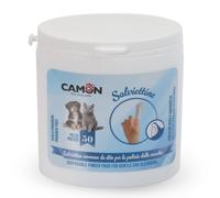 CAMON Lot de 50 lingettes de Nettoyage pour Oreilles pour Chiens et Chats, sans parabènes, avec Aloe Vera et Hamamelis