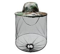 Camouflage Apiculture,Apiculteur Anti-Moustique Abeille,Apiculteur Anti-Moustique Abeille Insecte Mouche Masque Cap Chapeau avec Tête Net Maille Visage Protection Équipement de Pêche en Plein Air