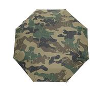 Camouflage Armée Vert Armée Parapluie Pliant Ouverture et Fermeture Automatique Protection UV Parapluies Pliant Coupe-Vent Ultra-léger pour Voyager Plage Femmes Enfants Fille