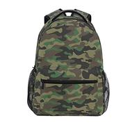Camouflage Armée Vert Classique Cartable Sac à Dos Ecole étudiant Scolaire d'ordinateur pour Voyage Ados Filles Garçons Enfant