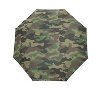 Camouflage Armée Vert Classique Parapluie Pliable Pliant à Ouverture Automatique Parapluies Pliant Coupe-Vent pour Voyager Plage Femmes Enfants Homme Fille