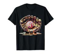 Camouflage Baseball Drip Ice Cream Glove for Boys T-Shirt