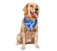 Camouflage Bleu Triangle pour Chiens Polyester Serviettes Triangle pour Animaux Doux Et Confortable Bavoir Bandana Triangulaire pour Animal for Chiens De Petite, Moyenne Et Grande Taille