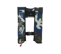 (Camouflage Blue,Multicolor)JH-CQJSY-01 Manual Version Portable Inflatable Life Jacket Adult 300D Nylon 150N High Buoyancy Vest