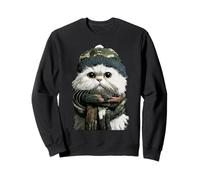 Camouflage Chat Persan Camouflage félin Chasseur Chaton Sweatshirt