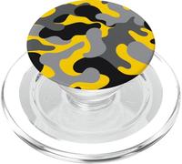 Camouflage de Chasse à la sauvagine Vintage Jaune Gris Noir Camouflage PopSockets PopGrip pour MagSafe