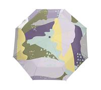 Camouflage De Dessin Animé Violet Coloré Parapluie Pliable Pliant à Ouverture Automatique Parapluies Pliant Coupe-Vent pour Voyager Plage Femmes Enfants Homme Fille