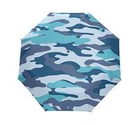Camouflage De L'Armée De L'Océan Bleu Parapluie Pliable Pliant à Ouverture Automatique Parapluies Pliant Coupe-Vent pour Voyager Plage Femmes Enfants Homme Fille