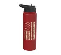 Camouflage Drapeau américain tactique militaire camouflage Stainless Steel Insulated Water Bottle