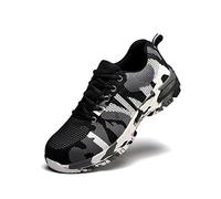 Camouflage Embout Acier Protection Femme Chaussure de Securité, Morbuy Gris Homme Baskets Chantiers et Industrie Chaussures Alpinisme Travail et Randonnée Unisexes (43EU=265mm,Camouflage Gris)