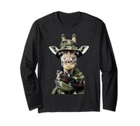 Camouflage Girafe Camo Animal Hunter Wildlife Hunting Manche Longue