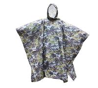 Camouflage imperméable à Capuchon imperméable Militaire Multifonctionnel léger de Poncho de Pluie de Camo pour la pêche de Chasse extérieure