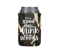 Camouflage It's A Good Day to Drink in The Woods Can Coolies, Camping Camo Print Beer Coolies, Camping Trip Kit and Essentials (Camouflage Standard)