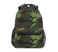 Camouflage Jungle Vert Armée Cartable Sac à Dos Ecole étudiant Scolaire d'ordinateur pour Voyage Ados Filles Garçons Enfant