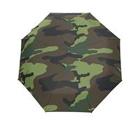 Camouflage Jungle Vert Armée Parapluie Pliable Pliant à Ouverture Automatique Parapluies Pliant Coupe-Vent pour Voyager Plage Femmes Enfants Homme Fille