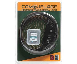 CAMOUFLAGE Kit Cadenas et Carte SD pour Piège Photographique