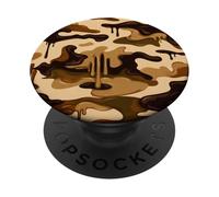 Camouflage Marron Camouflage Canard Chasseurs sauvagine Chasse Beige PopSockets PopGrip Adhésif