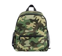Camouflage Militaire Vert Cartable Sac à Dos Ecole étudiant Scolaire d'ordinateur avec Sac Messenger pour Ados Filles Garçons