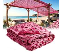 Camouflage Net 3x12m Rose 210D Reinforced Shade Sai Camouflage Netting Military for Sun Outdoor Camo Net Hunting Camping Theme Party Decoration Car Covers Various Sizes Colours