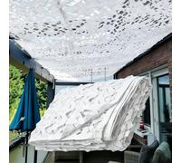 Camouflage Net Blanc 2x3m/6.5x9.8ft 2x3m 3x4m 3x5m 4x6m Filet de Camouflage Military Hunting Camping Pergola Shade Sail Camo Net for Outdoor Sun Theme Party Decoration Car Covers