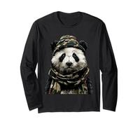 Camouflage Panda Camouflage Animal Hunter Wildlife Hunting Graphic Manche Longue