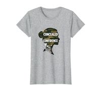 Camouflage pour Filles : autonomisation cachée de la Confiance T-Shirt, Femme, Gris Chiné, XS