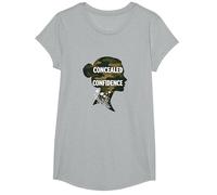 Camouflage pour Filles : autonomisation cachée de la Confiance T-Shirt, Fille, Gris Chiné, XS
