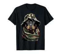 Camouflage Rottweiler Camo Animal Hunter Chien de Chasse T-Shirt
