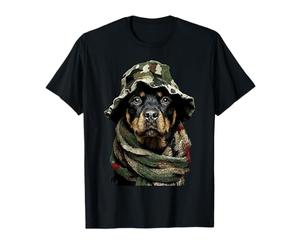 Camouflage Rottweiler Camo Animal Hunter Chien de Chasse T-Shirt