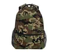 Camouflage Vert Armée Caché Cartable Sac à Dos Ecole étudiant Scolaire d'ordinateur pour Voyage Ados Filles Garçons Enfant