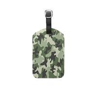Camouflage Vert Armée Caché Etiquettes à Bagages de Valises Voyage en Cuir Etiquette Nom Adresse ID Tags Drôle pour Les Garçons Filles(3PACK)