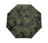 Camouflage Vert Foncé Armée Parapluie Pliable Pliant à Ouverture Automatique Parapluies Pliant Coupe-Vent pour Voyager Plage Femmes Enfants Homme Fille