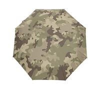Camouflage Vert Parapluie Pliant Ouverture et Fermeture Automatique Protection UV Parapluies Pliant Coupe-Vent Ultra-léger pour Voyager Plage Femmes Enfants Fille