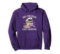 Camouflage Violet Up Military Kids No Crayon Left Behind Dad Son Sweat à Capuche