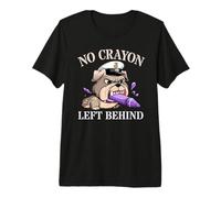 Camouflage Violet Up Military Kids No Crayon Left Behind Dad Son T-Shirt Haut de Gamme