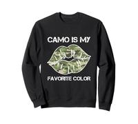 Camouflage Woman Lip Camo est ma fille préférée pour la chasse aux couleurs Sweatshirt