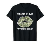 Camouflage Woman Lip Camo est ma fille préférée pour la chasse aux couleurs T-Shirt