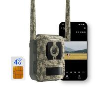 CAMOVUE Talon Pro 4K Caméra de Chasse 4G, Vision Nocturne Starlight | Carte SIM Incluse, LED Infrarouges Invisibles 940 nm, Détection IA, Mode Continu, Déclenchement de 0,2 s, Stockage Cloud