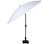 Edco Camp Active Parasol de Jardin Exterieur - Protection Solaire pour Balcon et Terrasse - ⌀250 x 240 cm - Parasol Rectangulaire - Parasol sans Pied - Blanc