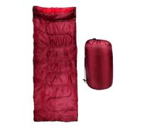 Camp Active Sac de Couchage Adulte - Duvet 1 Personne - Sac de Couchage d'Été pour 5°C à 10°C - Couverture Portable - pour Festivals et Camping - 190 x 72 cm - Rouge