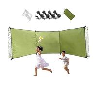 Camp Breaks, Brise-Vent, Brise-Vent de Jardin de Plage pour Le Camping Caravane scinder abri d'écran de Vent avec Chevilles, Corde et Sac de Rangement, Pas de poteaux