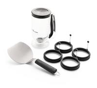 Camp Chef Kit de Petit-déjeuner - Accessoires de Cuisson à Dessus Plat Comprenant Un Distributeur de pâte à crêpes, Une spatule et 4 Anneaux à œufs