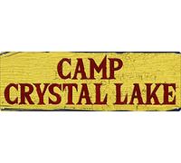 Camp Crystal Lake Plaque en étain 30,5 x 10,1 cm
